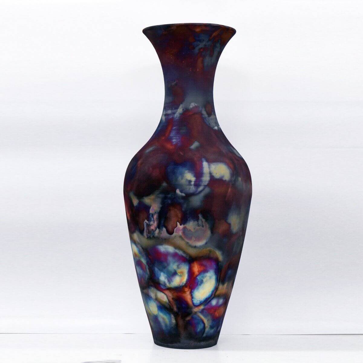 RAAQUU 37.5" Grand Floor Vase 705 Raku Ceramic Pottery - RAAQUU