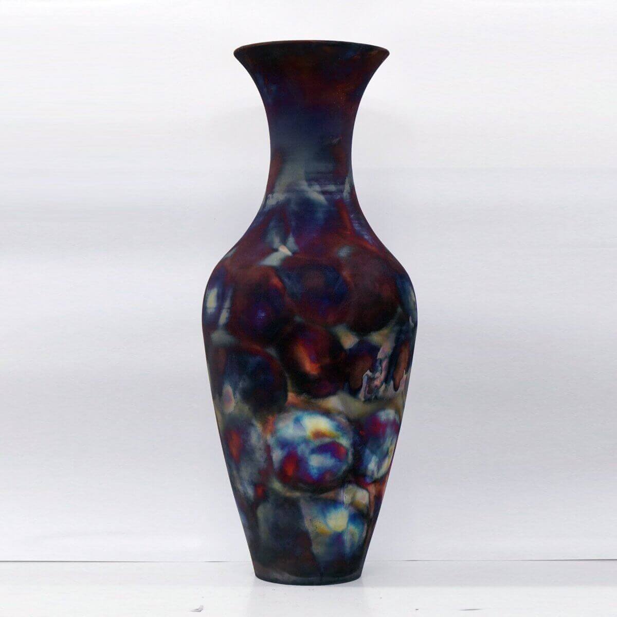 RAAQUU 37.5" Grand Floor Vase 705 Raku Ceramic Pottery - RAAQUU