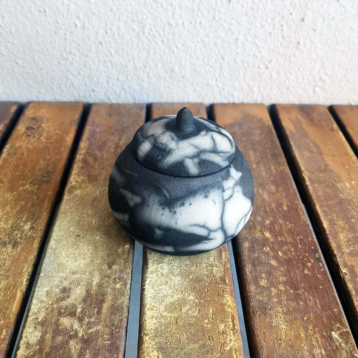 Raku pottery vase ceramic home decor