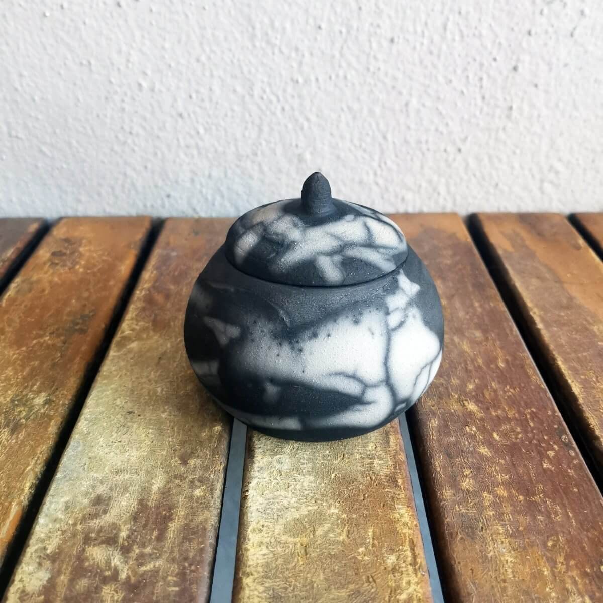 Raku pottery vase ceramic home decor