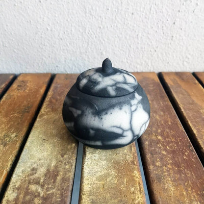 Raku pottery vase ceramic home decor