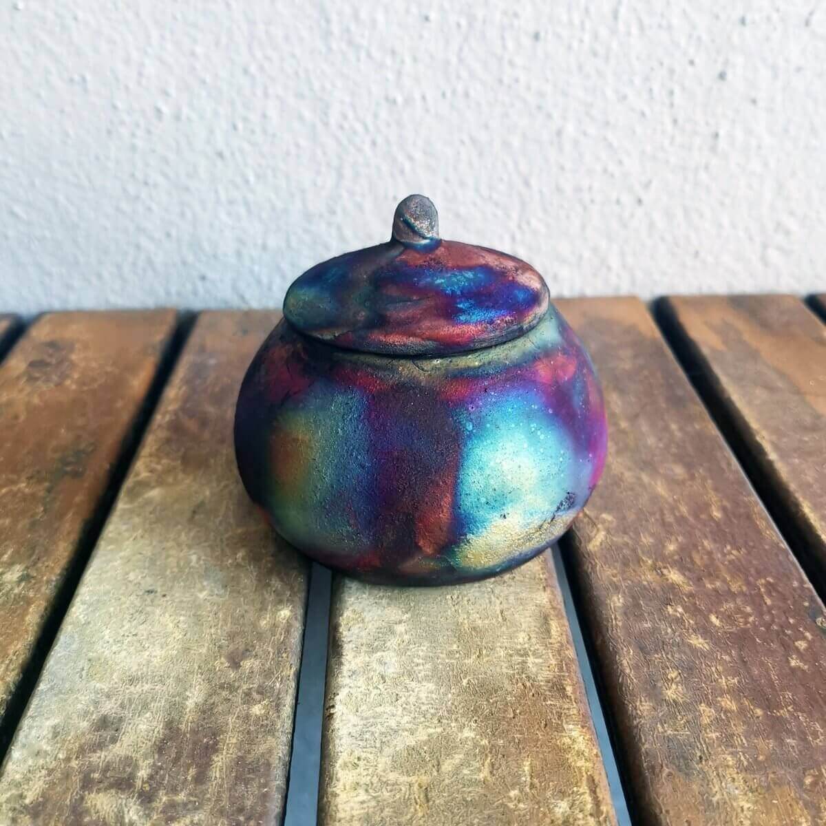 Raku pottery vase ceramic home decor