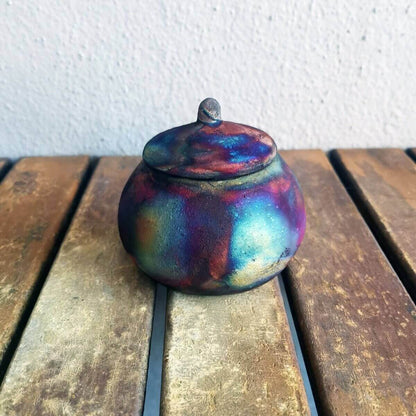 Raku pottery vase ceramic home decor