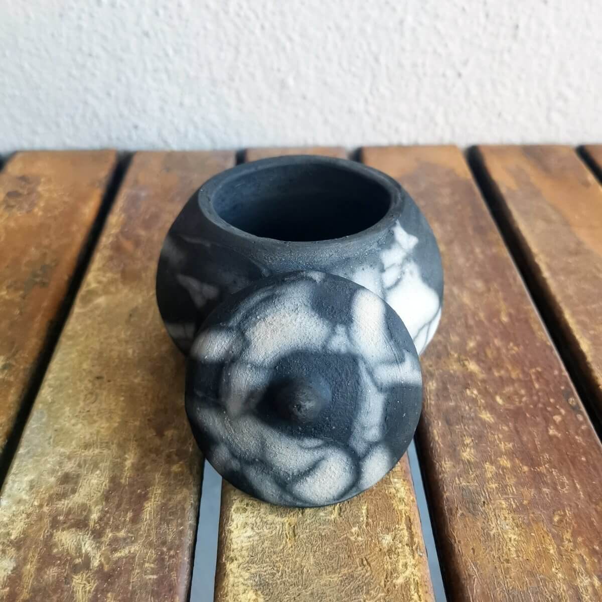Raku pottery vase ceramic home decor