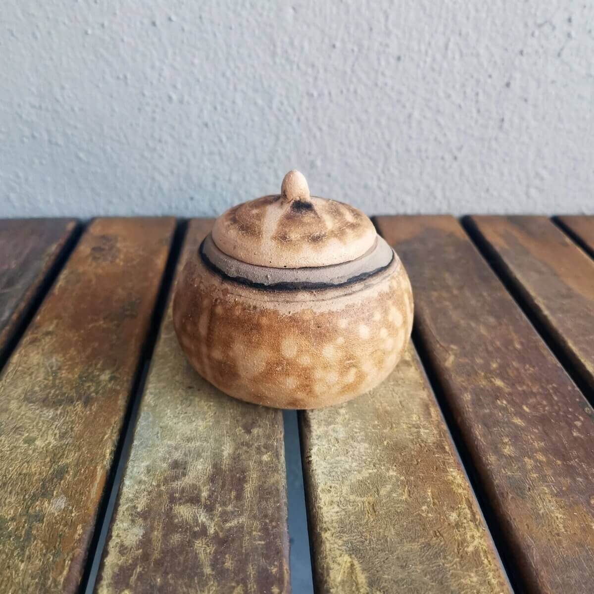 Raku pottery vase ceramic home decor