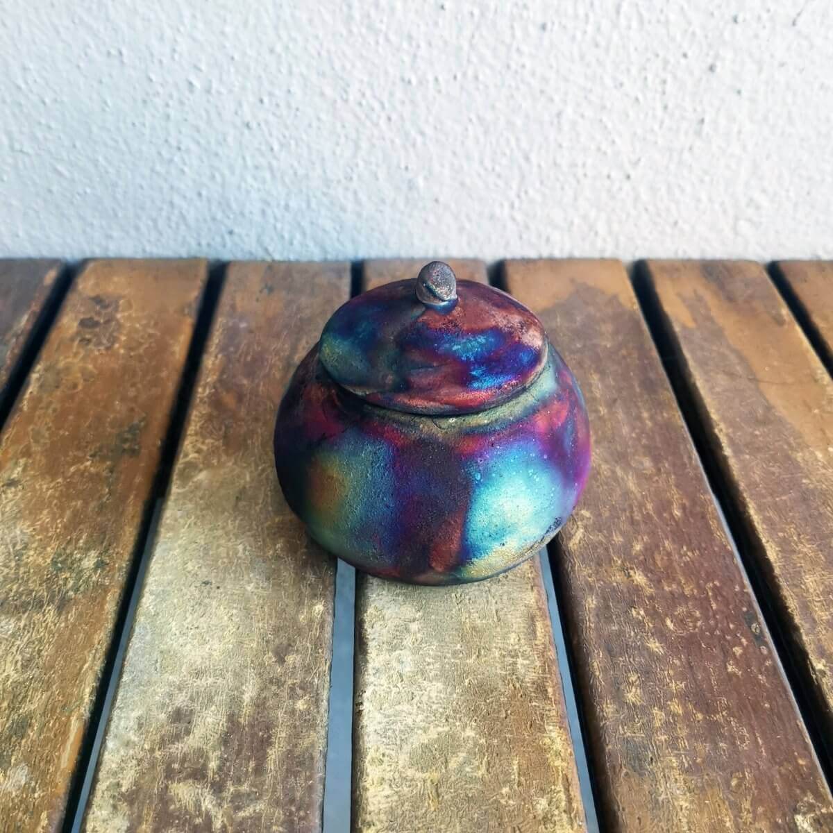Raku pottery vase ceramic home decor