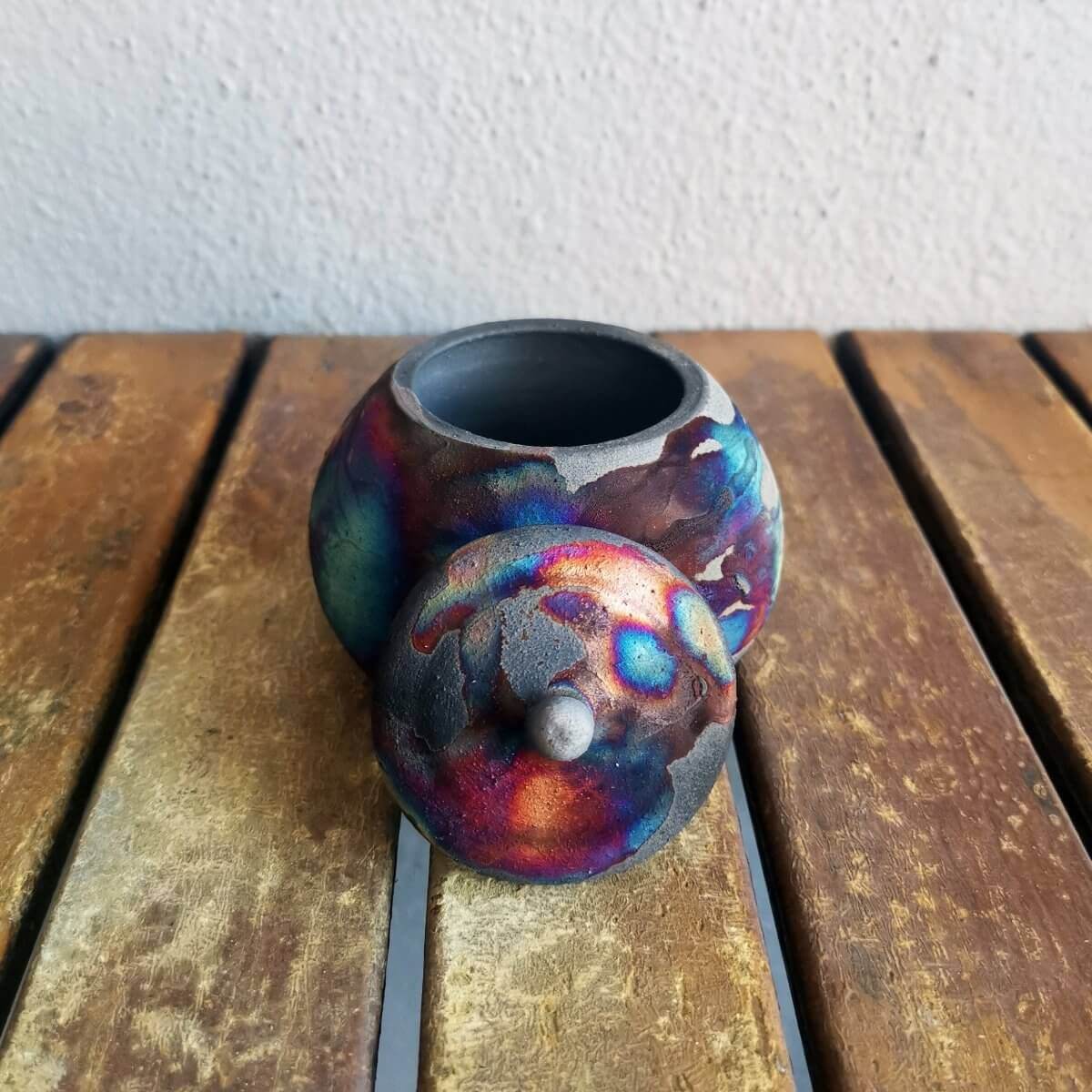 Raku pottery vase ceramic home decor