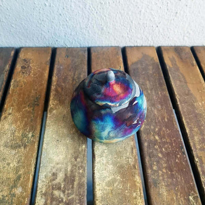Raku pottery vase ceramic home decor