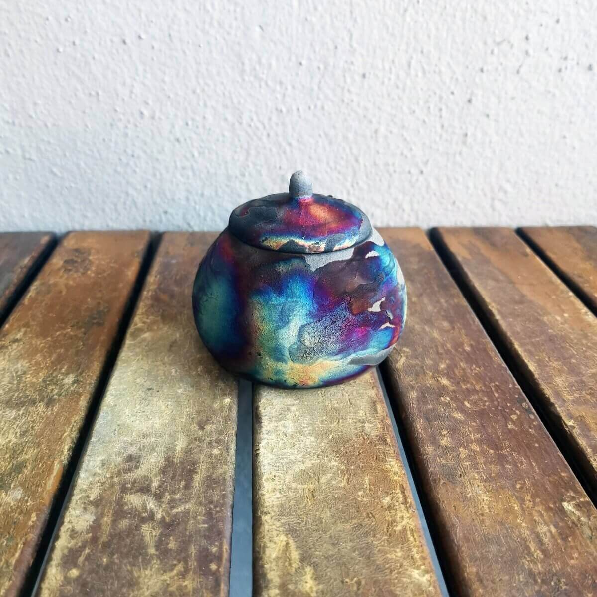 Raku pottery vase ceramic home decor