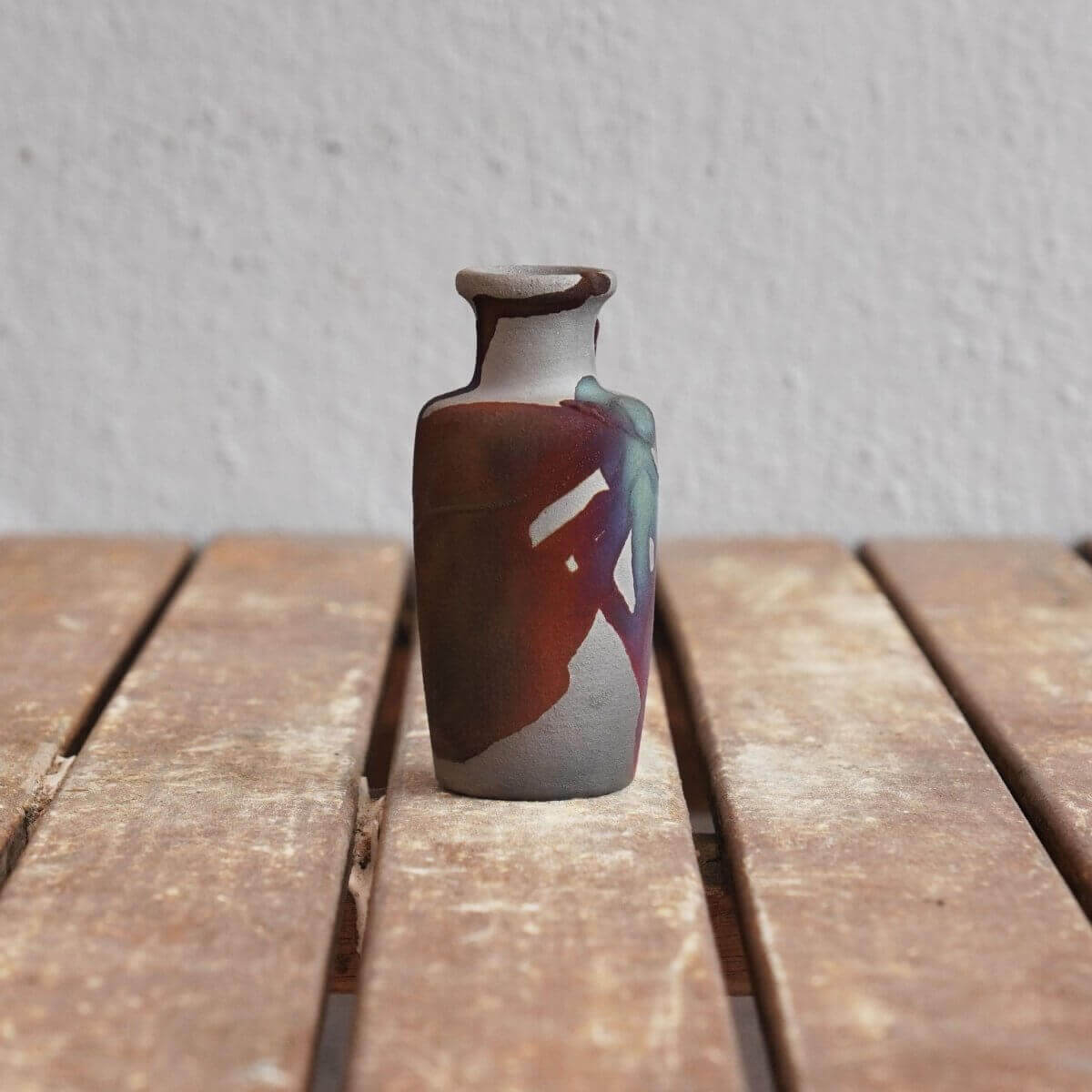 RAAQUU Hana E Mini Ceramic Vase 3.5" Raku Fired Pottery Gift Unique Handmade ceramic pottery raku vases, urns, and home decor, sculptures, wall decor, gifts by Adil Ghani