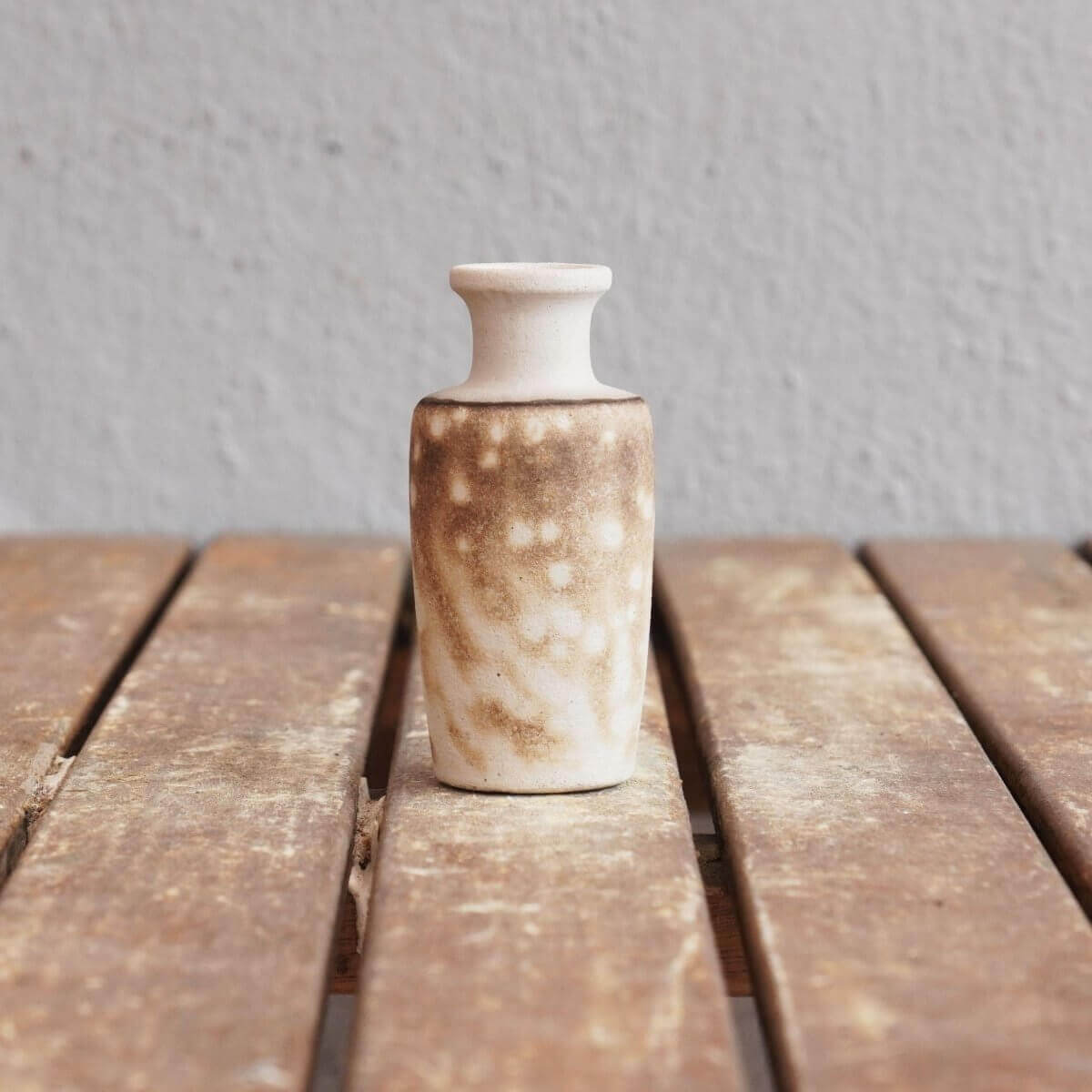 RAAQUU Hana E Mini Ceramic Vase 3.5" Raku Fired Pottery Gift Unique Handmade ceramic pottery raku vases, urns, and home decor, sculptures, wall decor, gifts by Adil Ghani