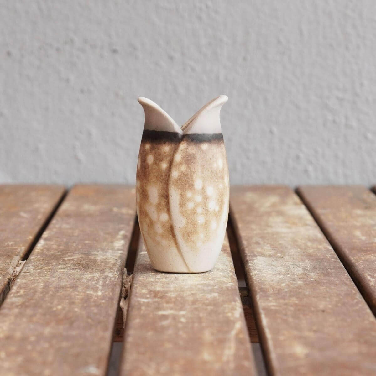 RAAQUU Hana F Mini Ceramic Vase 3.5" Raku Fired Pottery Gift Unique Handmade ceramic pottery raku vases, urns, and home decor, sculptures, wall decor, gifts by Adil Ghani