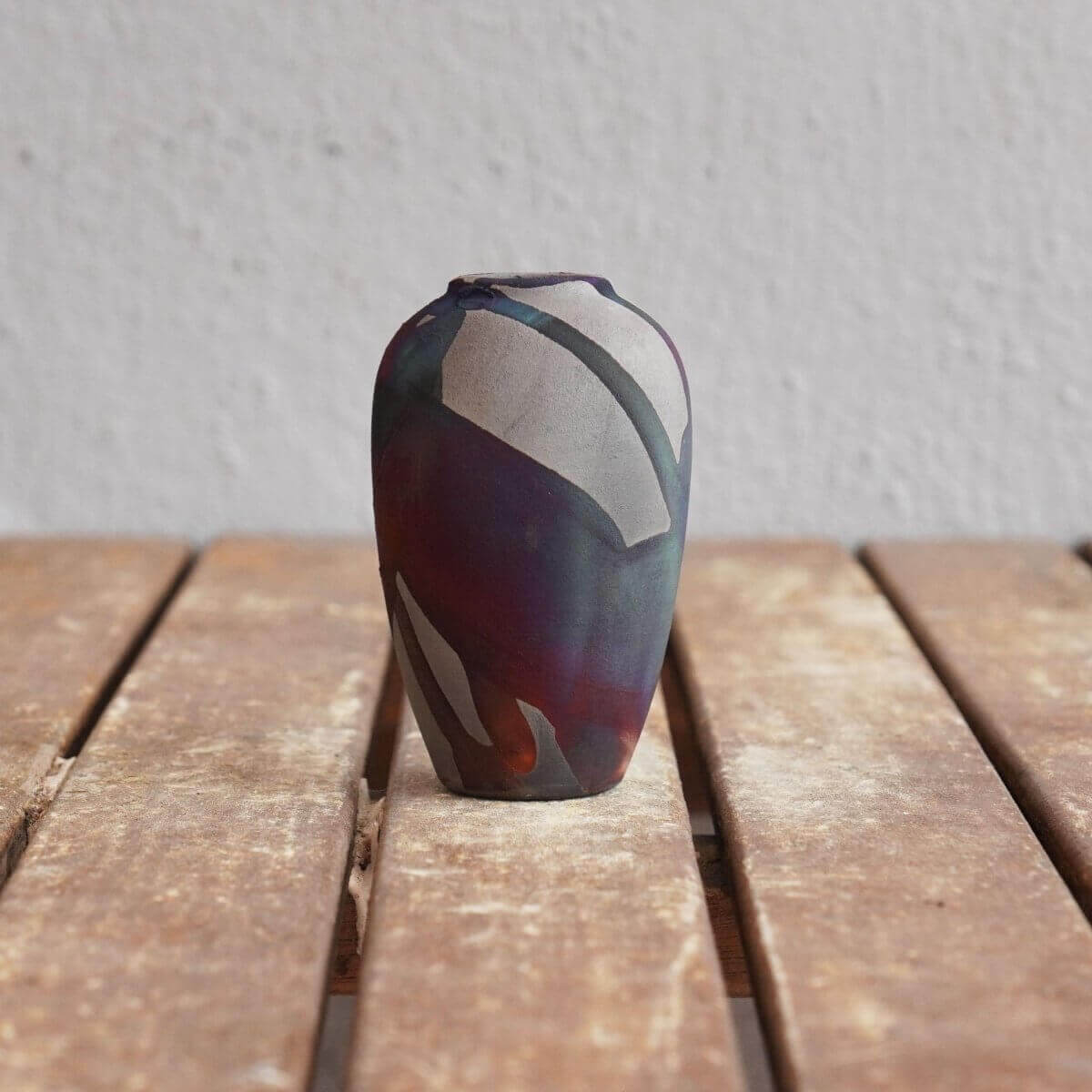 RAAQUU Hana L Mini Ceramic Vase 3.5" Raku Fired Pottery Gift Unique Handmade ceramic pottery raku vases, urns, and home decor, sculptures, wall decor, gifts by Adil Ghani