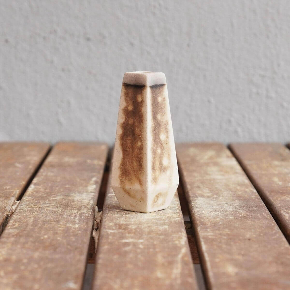 RAAQUU Hana R Mini Ceramic Vase 3.5" Raku Fired Pottery Gift Unique Handmade ceramic pottery raku vases, urns, and home decor, sculptures, wall decor, gifts by Adil Ghani