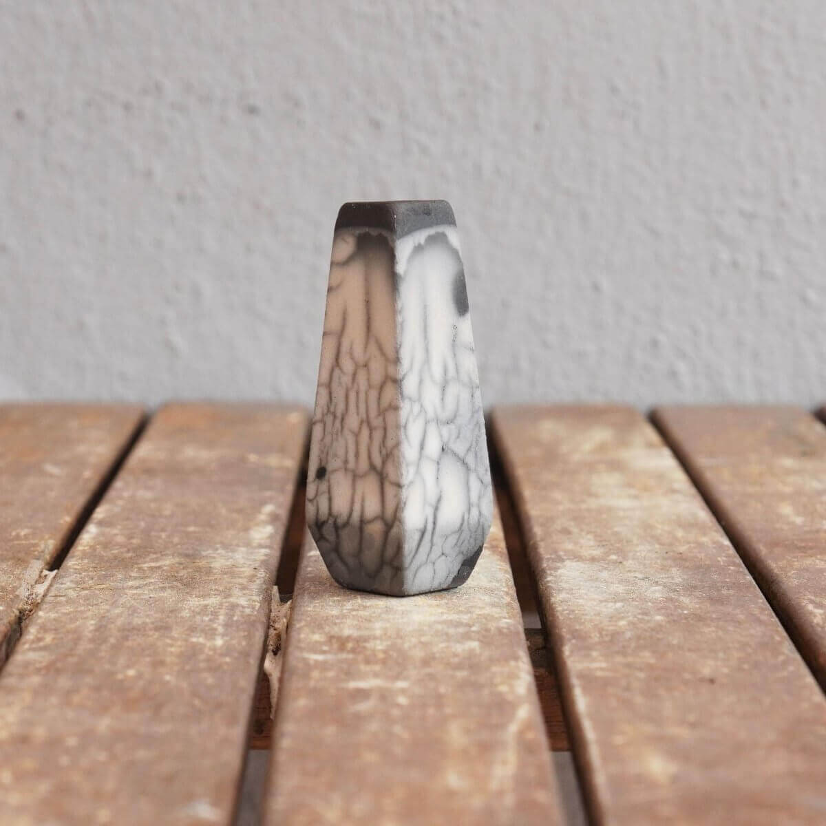 RAAQUU Hana R Mini Ceramic Vase 3.5" Raku Fired Pottery Gift Unique Handmade ceramic pottery raku vases, urns, and home decor, sculptures, wall decor, gifts by Adil Ghani