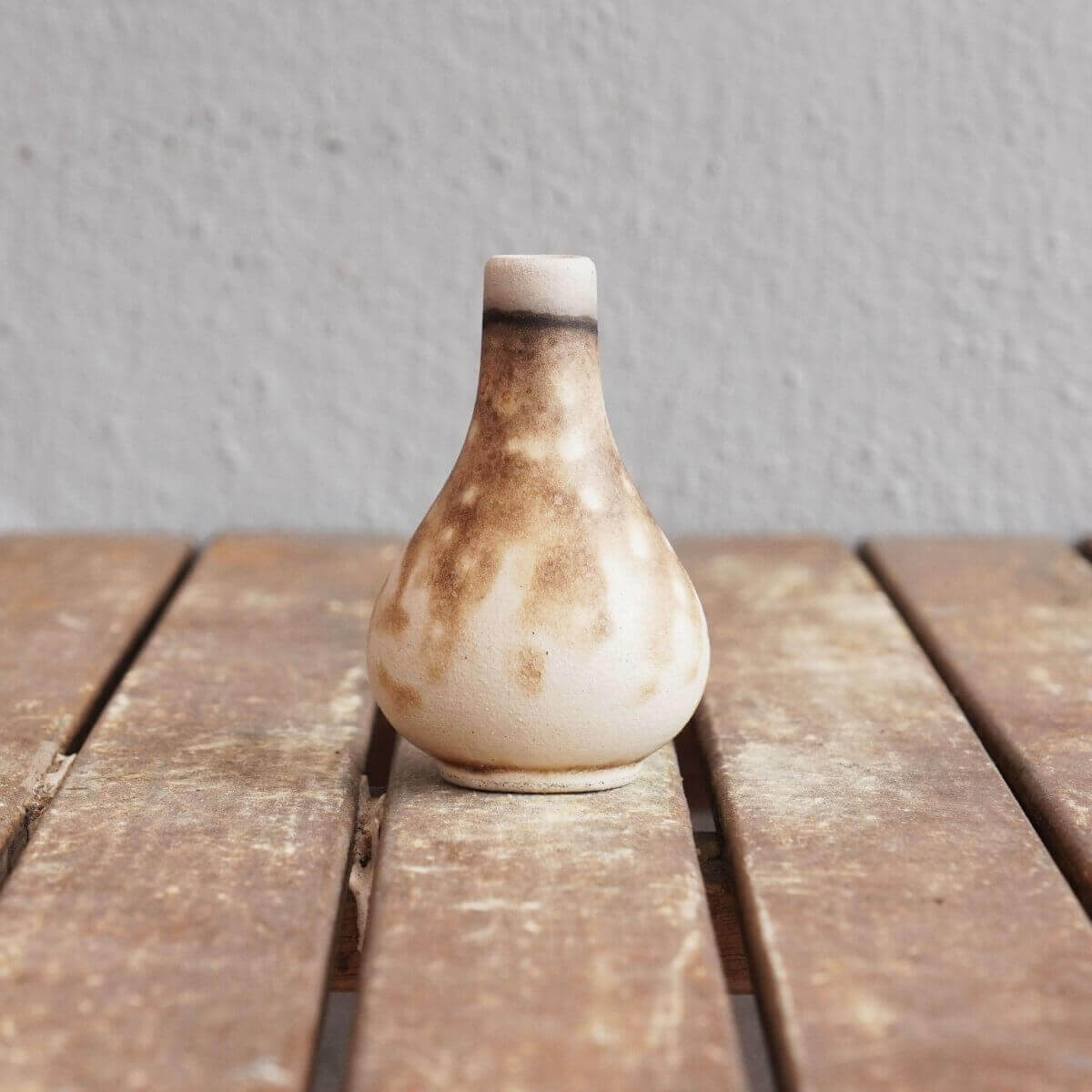 RAAQUU Hana W Mini Ceramic Vase 3.5" Raku Fired Pottery Gift Unique Handmade ceramic pottery raku vases, urns, and home decor, sculptures, wall decor, gifts by Adil Ghani