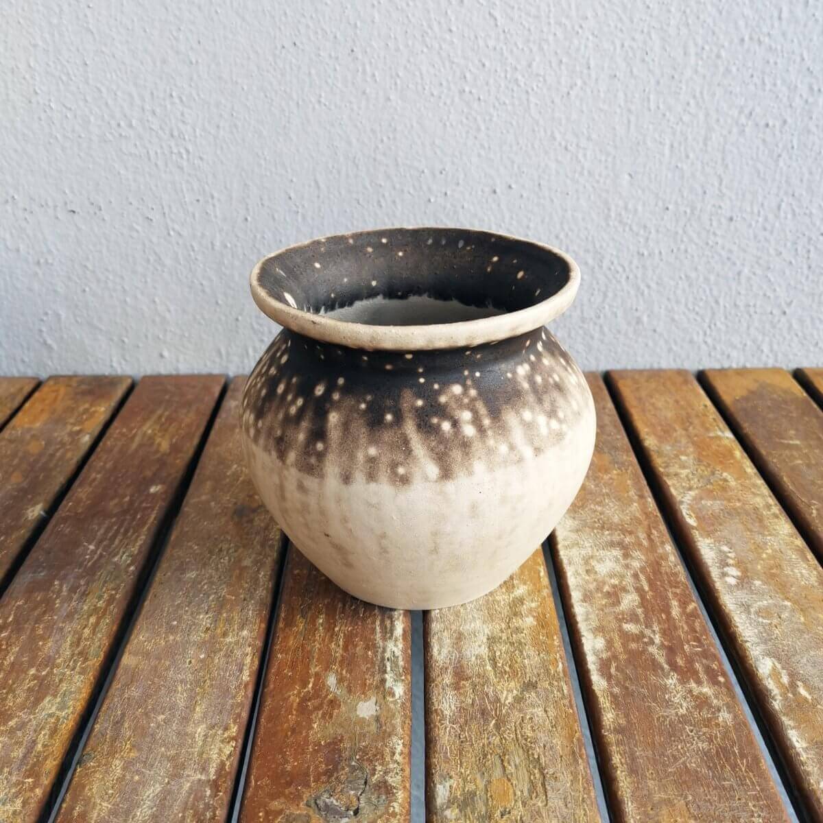 Raku pottery vase ceramic home decor