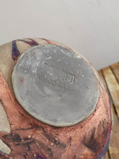 Raku pottery vase ceramic home decor