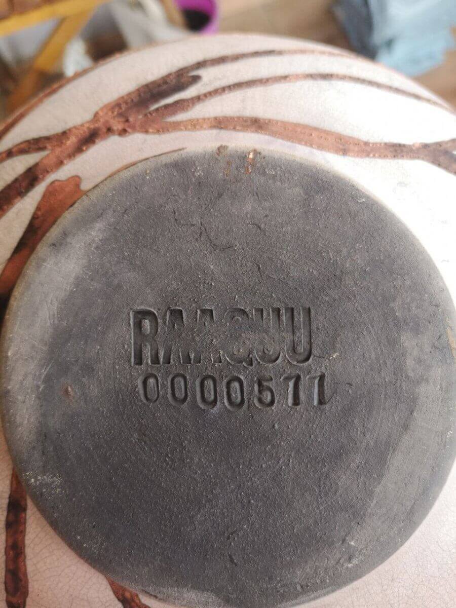 RAAQUU Large Globe Ceramic Vase Half Copper Matte S/N0000577 11" Raku Pottery Unique Handmade ceramic pottery raku vases, urns, and home decor, sculptures, wall decor, gifts by Adil Ghani