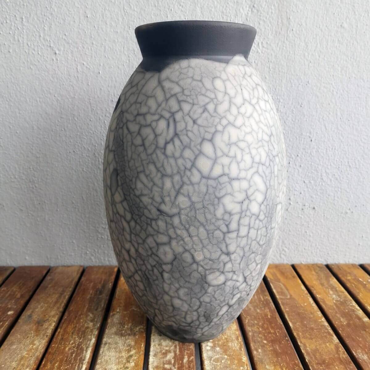 Raku pottery vase ceramic home decor