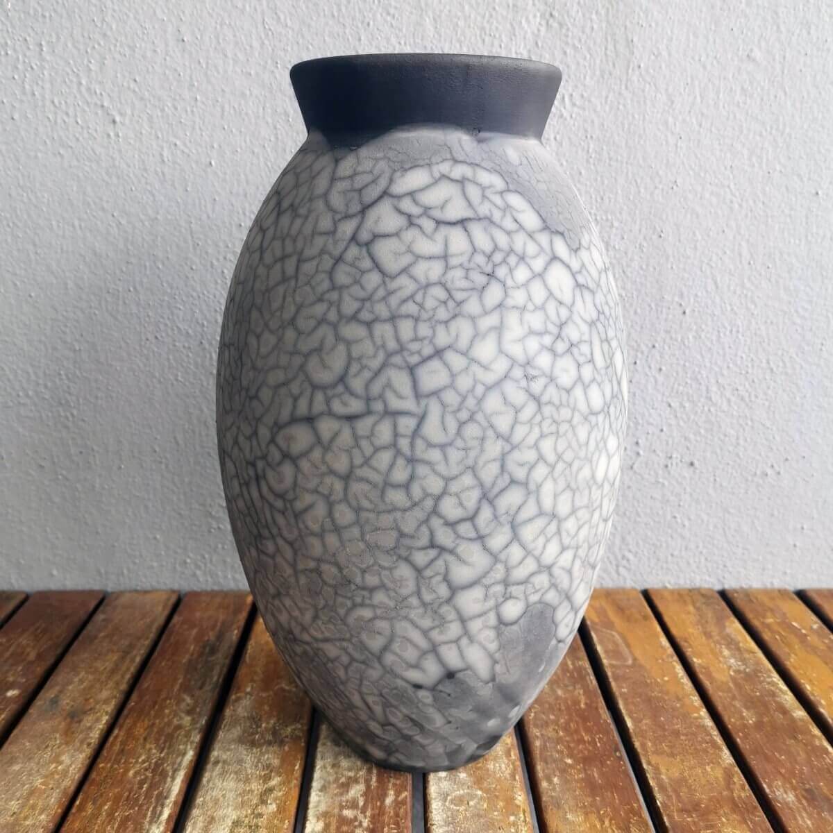 Raku pottery vase ceramic home decor