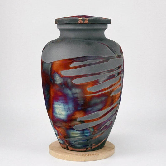 Raku pottery vase ceramic home decor