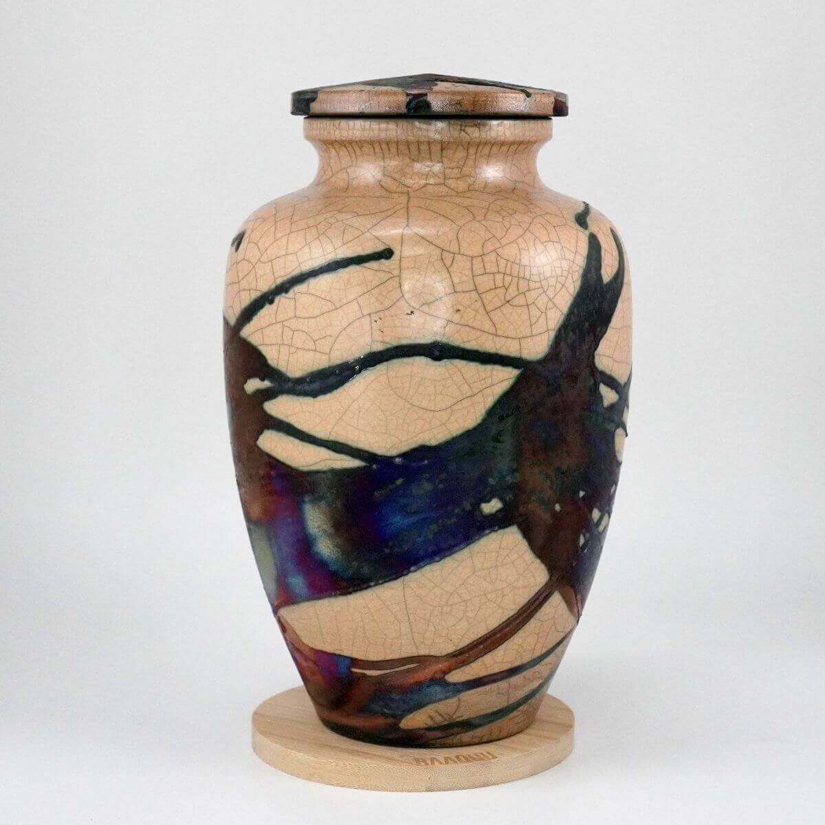 Raku pottery vase ceramic home decor