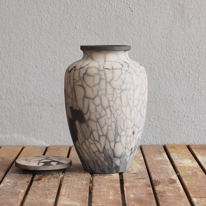 Raku pottery vase ceramic home decor