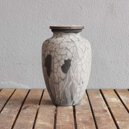 Raku pottery vase ceramic home decor