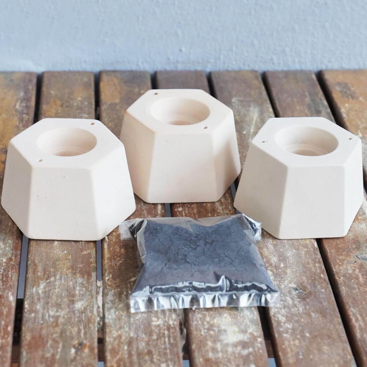 RAAQUU Raku Pottery Starter Kit for Raku fired Ceramics - Comes with glaze mix and 3 units of Keihatsu bisqueware Unique Handmade ceramic pottery raku vases, urns, and home decor, sculptures, wall decor, gifts by Adil Ghani