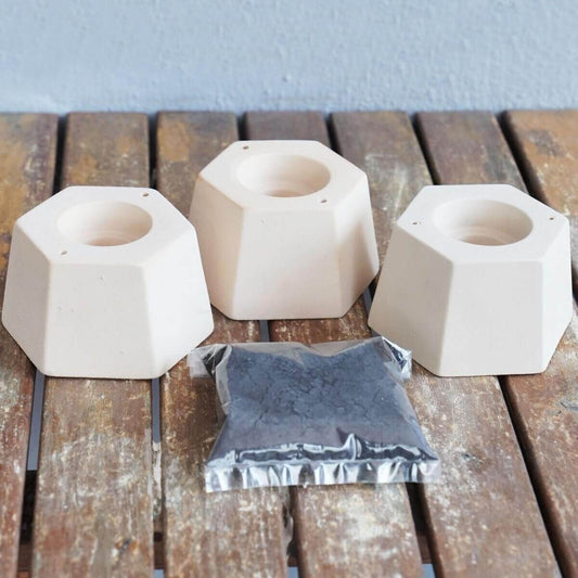 RAAQUU Raku Pottery Starter Kit for Raku fired Ceramics - Comes with glaze mix and 3 units of Keihatsu bisqueware Unique Handmade ceramic pottery raku vases, urns, and home decor, sculptures, wall decor, gifts by Adil Ghani