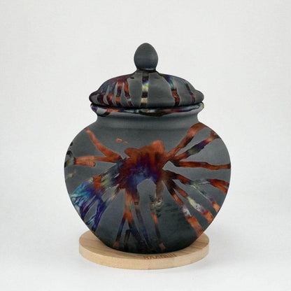 Raku pottery vase ceramic home decor