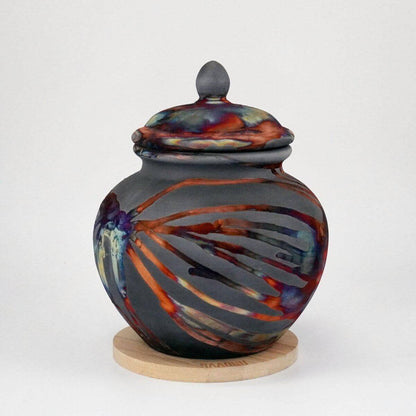 Raku pottery vase ceramic home decor