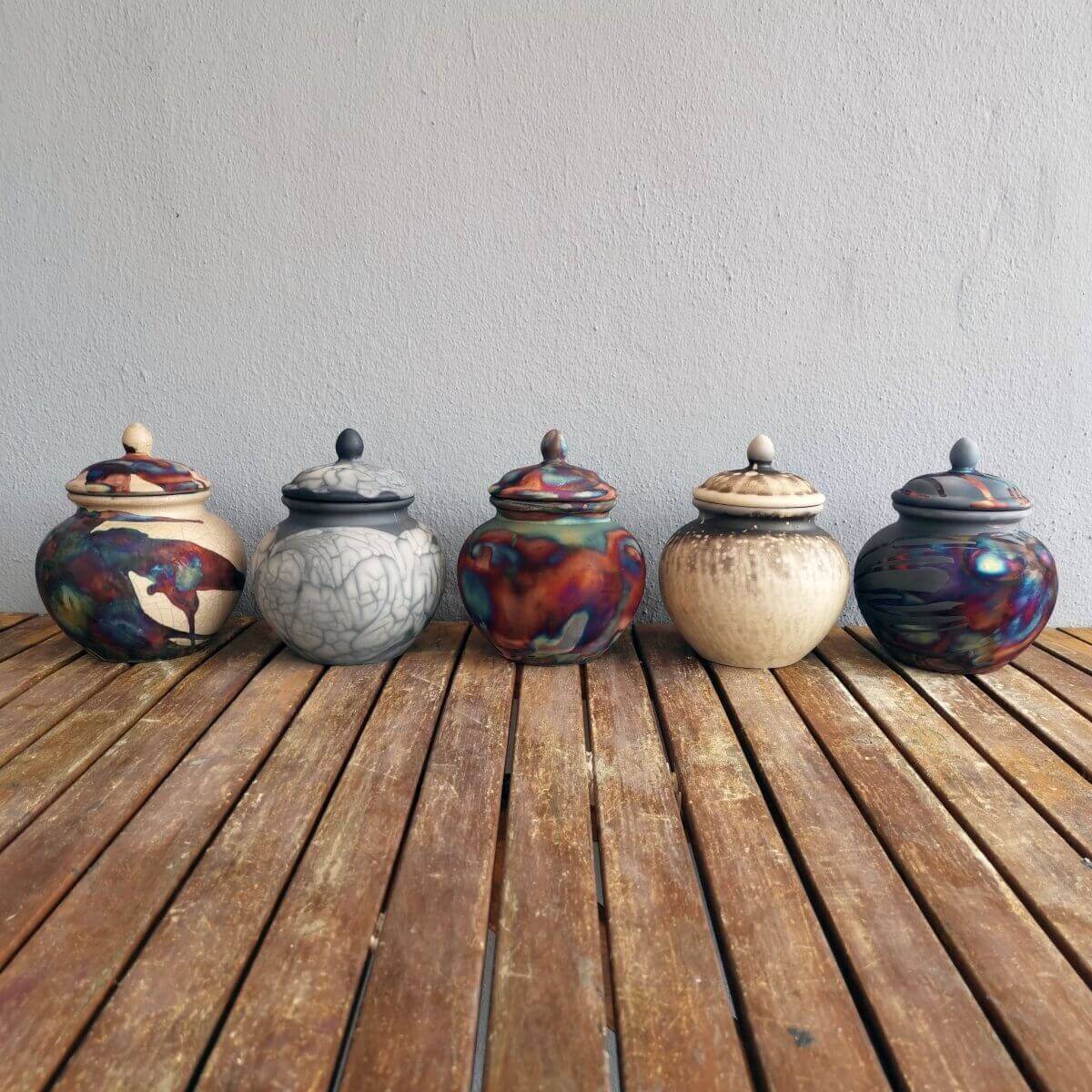 RAAQUU Tamashii Ceramic Pet Urn (Pre-Order) for Remains - Raku Pottery 85 cubic inches Unique Handmade Cremation Vessel for Ashes, Pets, Cats, Dogs Unique Handmade ceramic pottery raku vases, urns, and home decor, sculptures, wall decor, gifts by Adil Gha