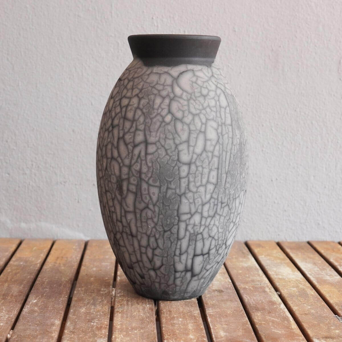 Raku pottery vase ceramic home decor