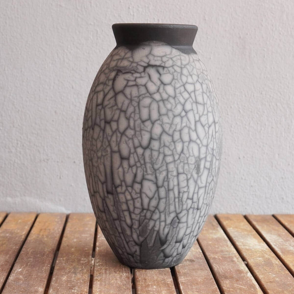 Raku pottery vase ceramic home decor