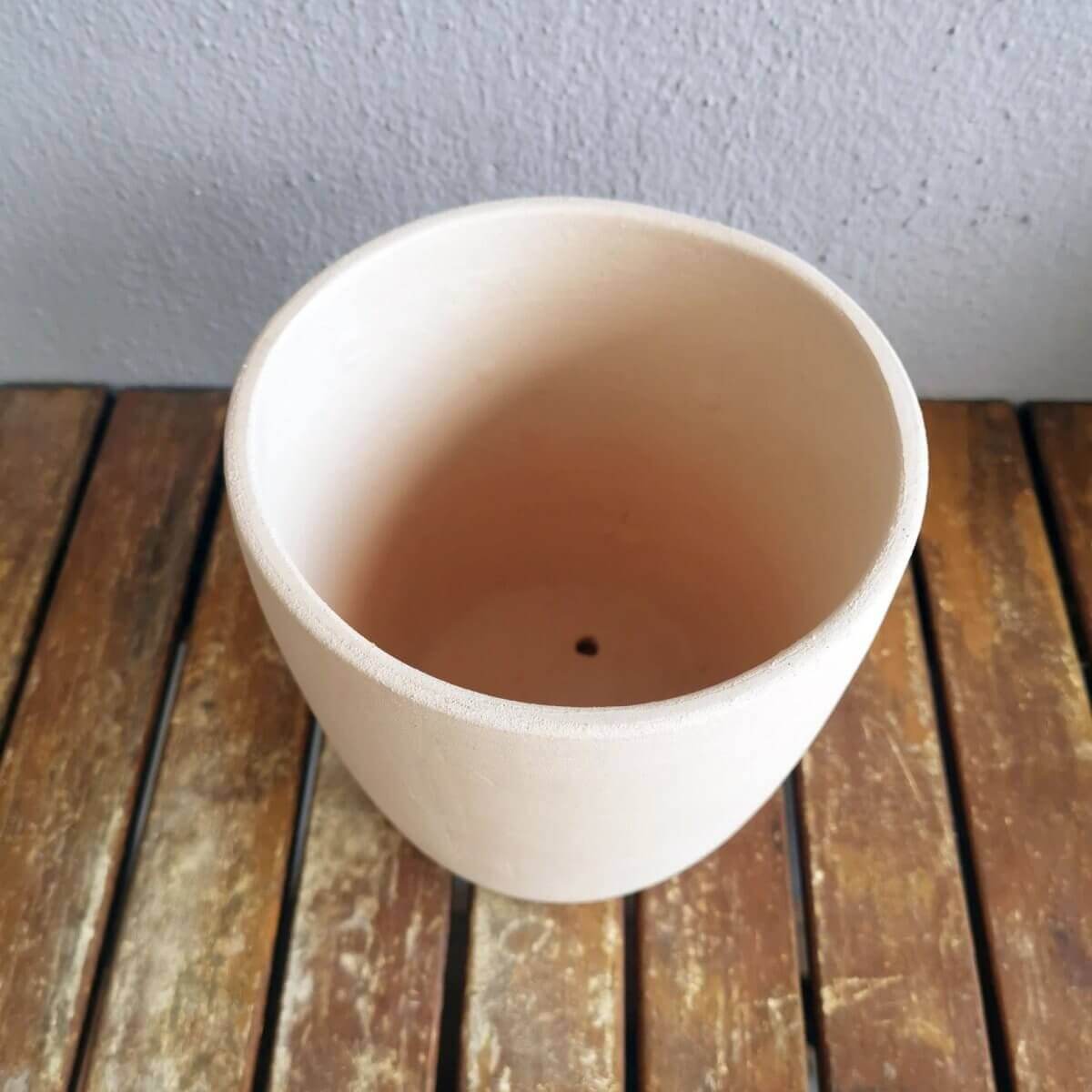 SEICHO unglazed 6" wide bisque planter pot Unique Handmade ceramic pottery raku vases, urns, and home decor, sculptures, wall decor, gifts by Adil Ghani
