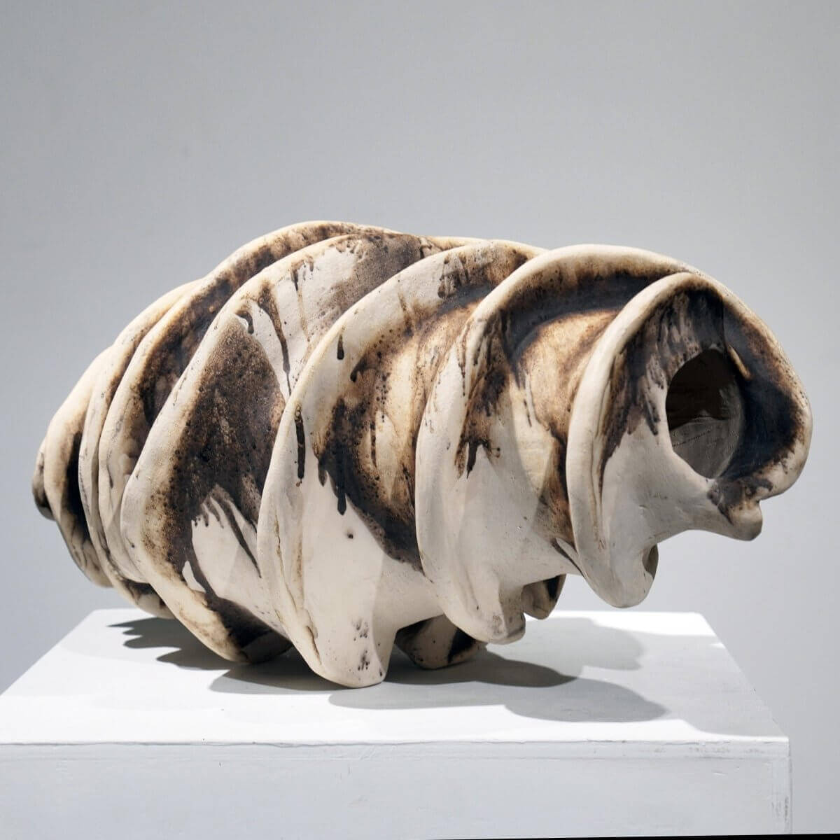 Thoughts - life magnified collection raku ceramic pottery sculpture by Adil Ghani - RAAQUU
