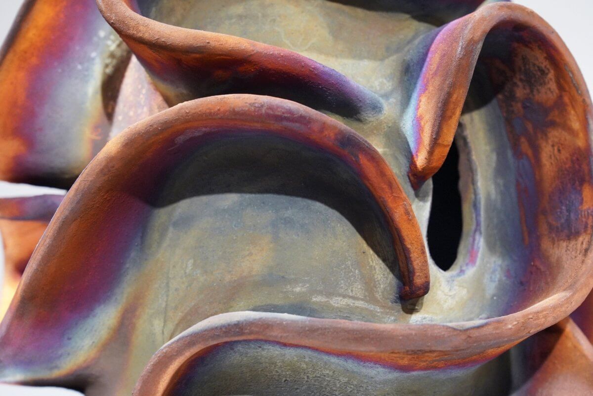 Trust - life magnified collection raku ceramic pottery sculpture by Adil Ghani Unique Handmade ceramic pottery raku vases, urns, and home decor, sculptures, wall decor, gifts by Adil Ghani