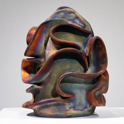 Trust - life magnified collection raku ceramic pottery sculpture by Adil Ghani Unique Handmade ceramic pottery raku vases, urns, and home decor, sculptures, wall decor, gifts by Adil Ghani