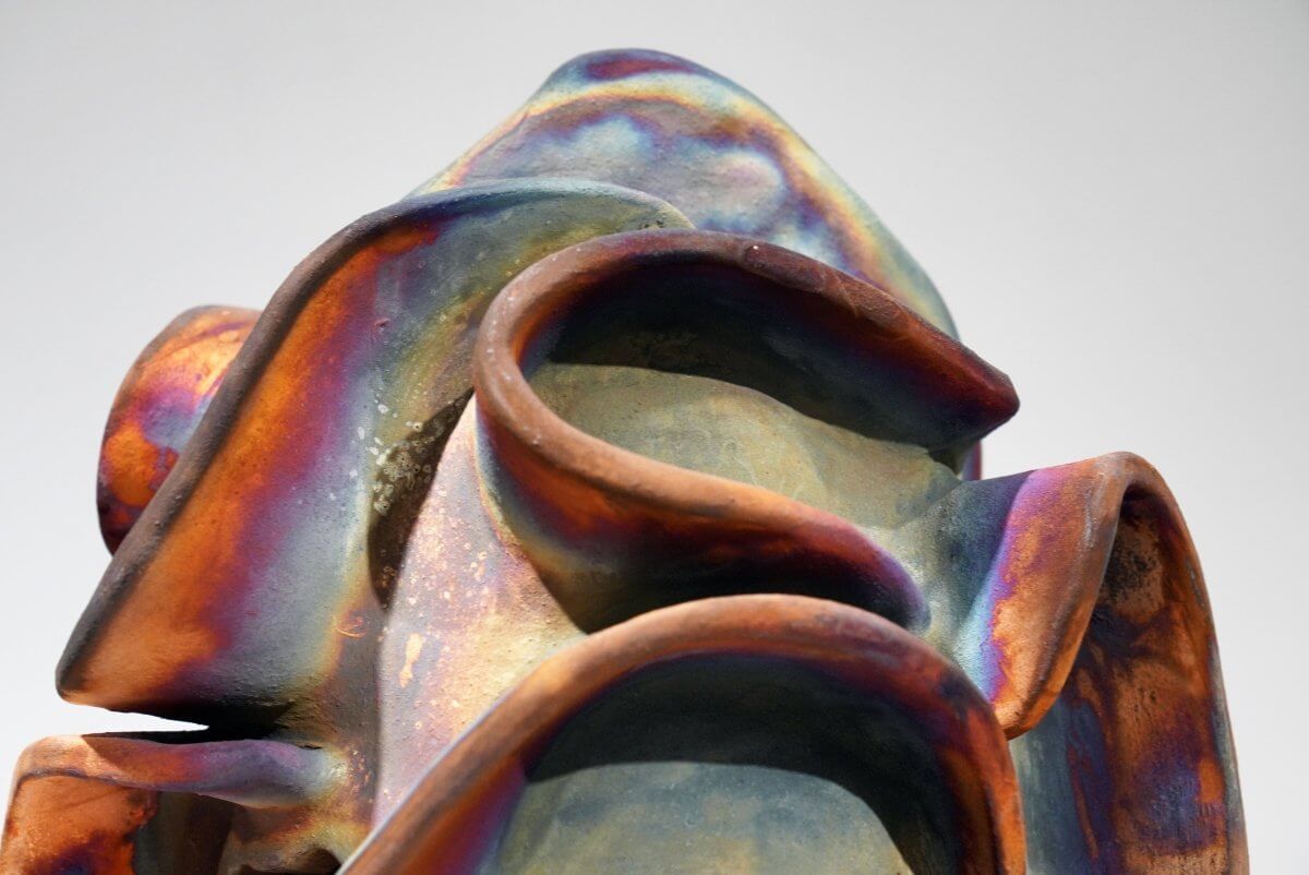 Trust - life magnified collection raku ceramic pottery sculpture by Adil Ghani Unique Handmade ceramic pottery raku vases, urns, and home decor, sculptures, wall decor, gifts by Adil Ghani