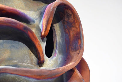 Trust - life magnified collection raku ceramic pottery sculpture by Adil Ghani Unique Handmade ceramic pottery raku vases, urns, and home decor, sculptures, wall decor, gifts by Adil Ghani