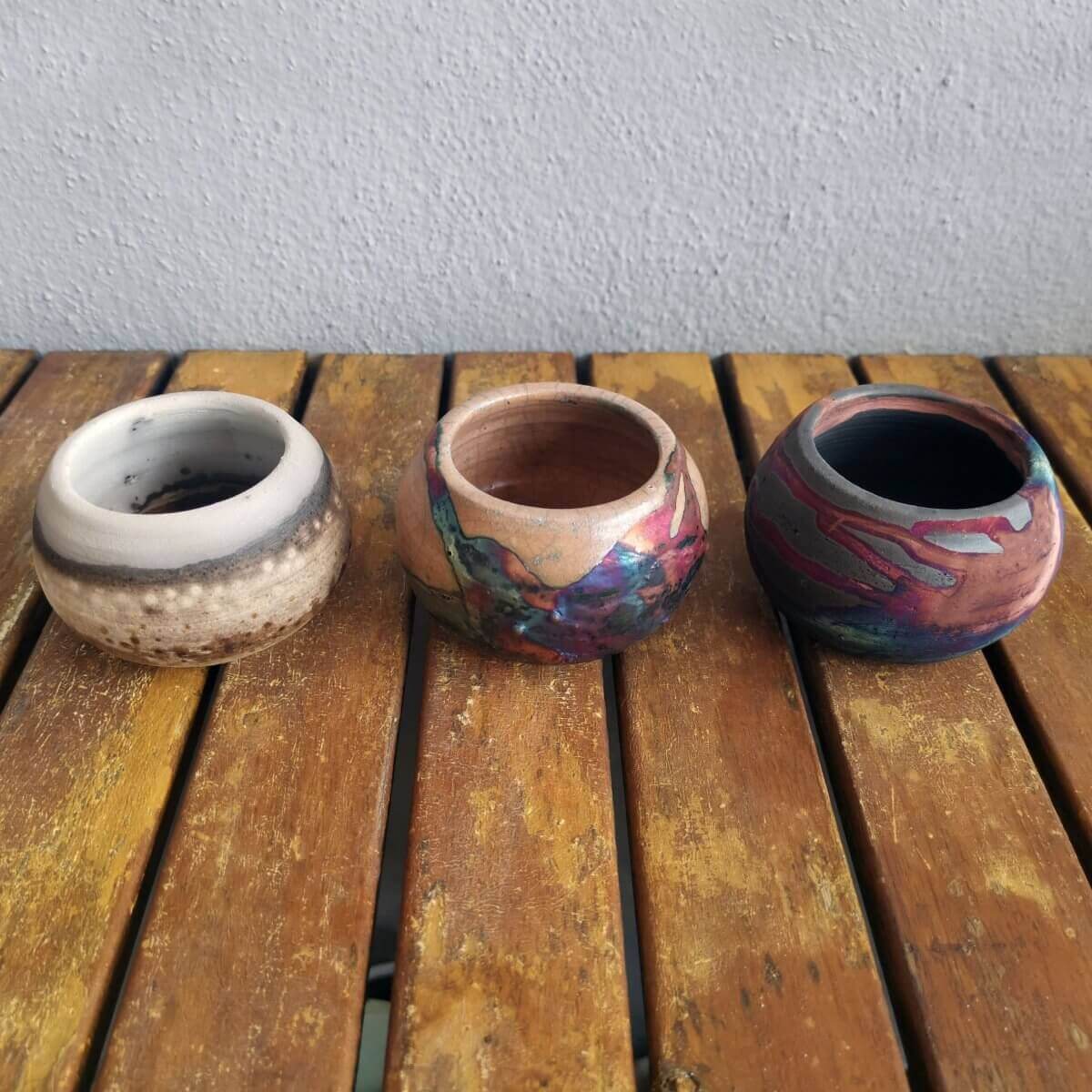 Raku pottery vase ceramic home decor