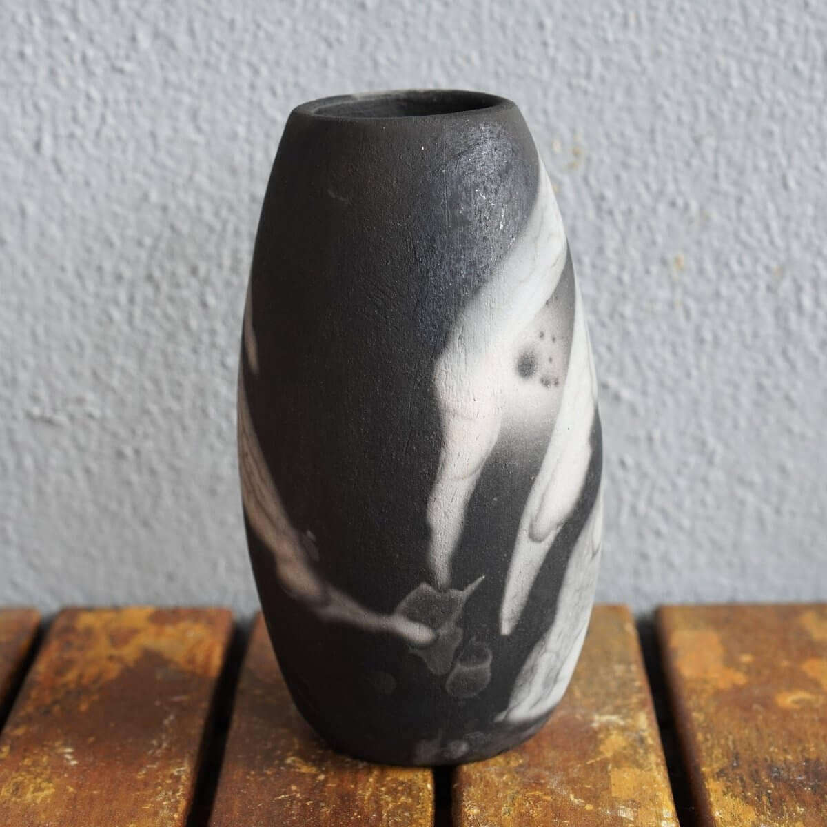 Raku pottery vase ceramic home decor