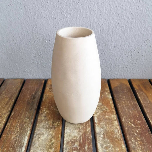 TSURI unglazed bisque vase Unique Handmade ceramic pottery raku vases, urns, and home decor, sculptures, wall decor, gifts by Adil Ghani