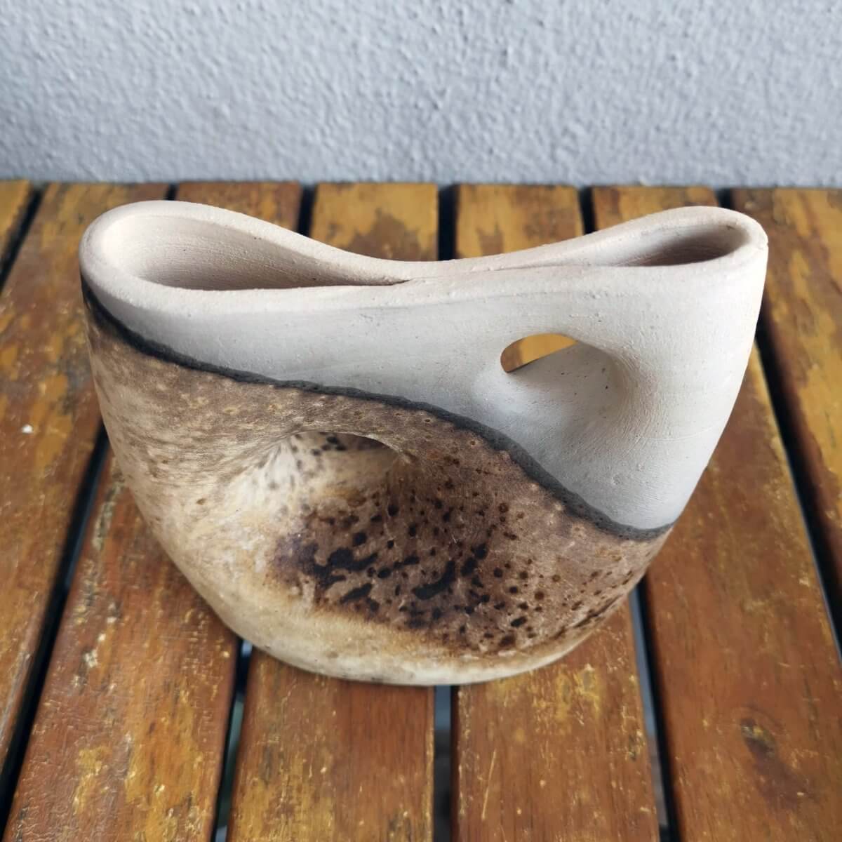 Raku pottery vase ceramic home decor