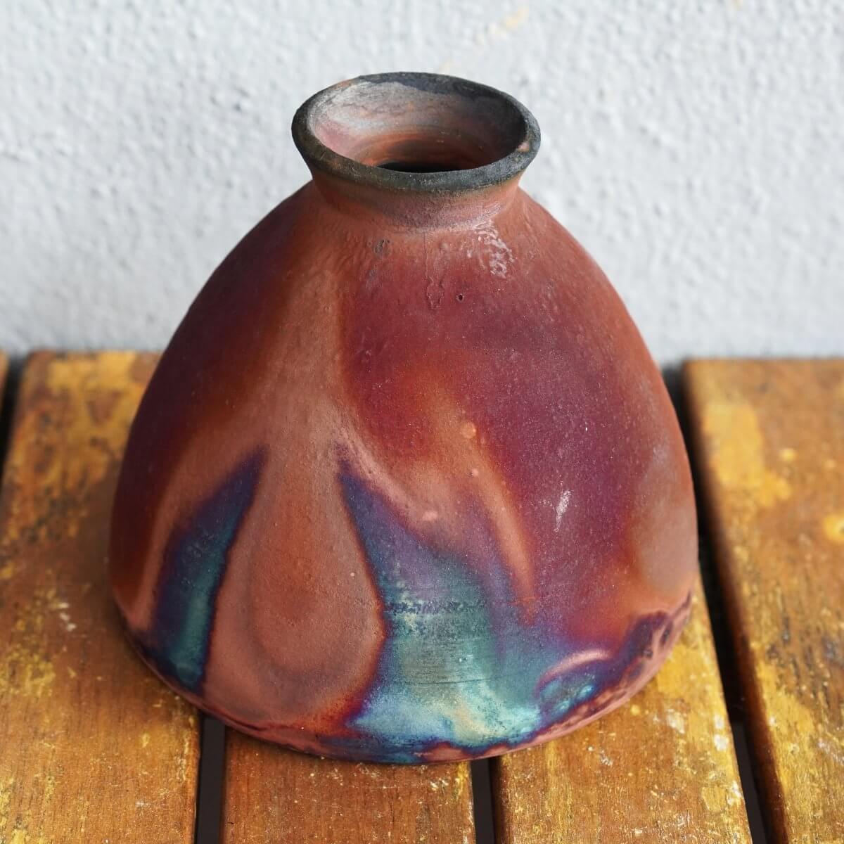 Yama Ceramic Raku Pottery Vase Unique Handmade ceramic pottery raku vases, urns, and home decor, sculptures, wall decor, gifts by Adil Ghani