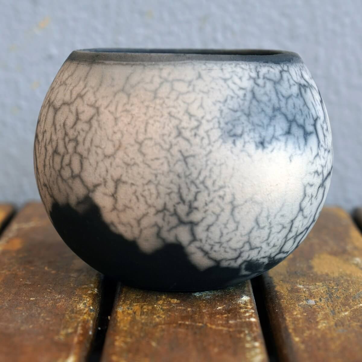 Raku pottery vase ceramic home decor