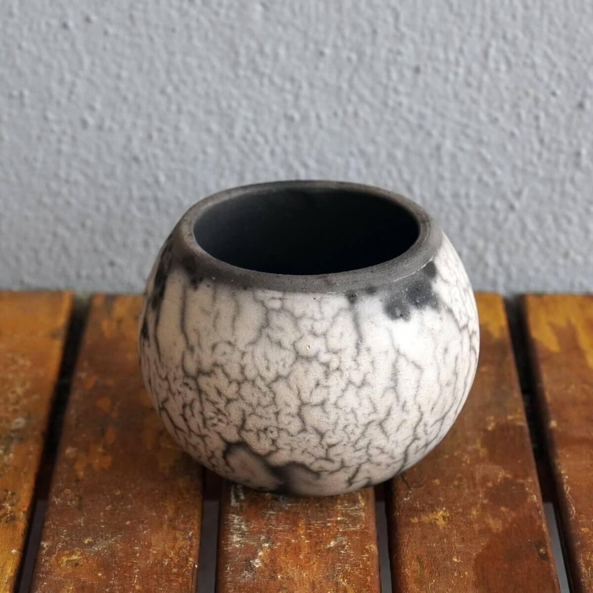 Raku pottery vase ceramic home decor