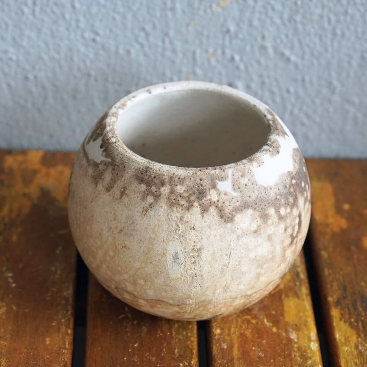 Raku pottery vase ceramic home decor